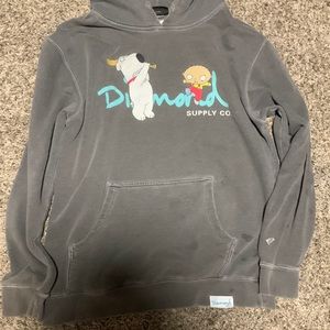 Family guy Diamond supply hoodie faded